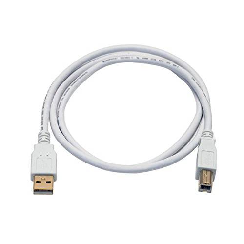 Monoprice 3ft USB 2.0 A Male to B Male 28/ 24AWG 케이블 - ( 금도금) - 하얀 for 프린터 스캐너 케이블 15M for PC, Mac, HP, Canon, Lexmark, Epson, Dell, Xerox, 삼성 and More