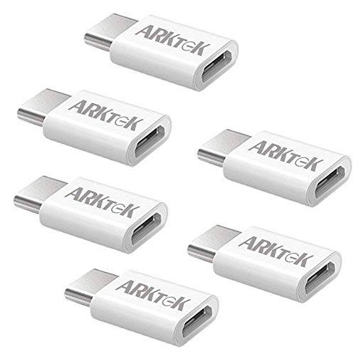 ARKTEK USB-C 변환기 USB Type C (Male, 썬더볼트 3 Compatible) to 미니 USB (Female) 동기화 and 충전 변환기 for Pixel 4 S20 Note 10 and More (Pack of 6)