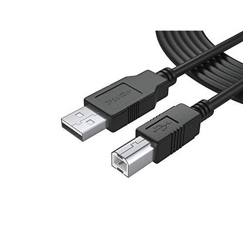 Pwr 25Ft 엑스트라 롱 USB-2.0 케이블 Type-A to Type-B 고속 케이블 for 오디오 Interface, Midi Keyboard, USB Microphone, Mixer, Speaker, Monitor, Instrument, 손전등,플래시라이트 라이트 시스템 맥 PC Type A to Type B