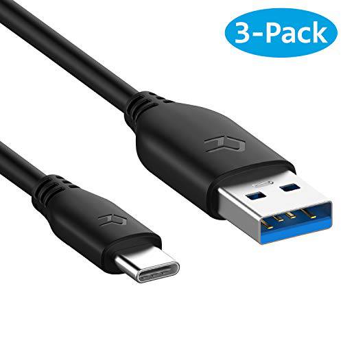 Rankie USB-C to USB-A 3.0 케이블 타입 C 충전 and 데이터 전송 3-Pack 3 Feet
