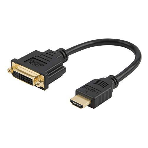 HDMI to DVI 케이블, CableCreation Bi-Directional HDMI Male to DVI(24+ 5) Female Adapter, 1080P DVI to HDMI Conveter, 3D, 0.15M 블랙 호환가능한 with HDTV, PS3, PS4, DVD, Nintendo Switch