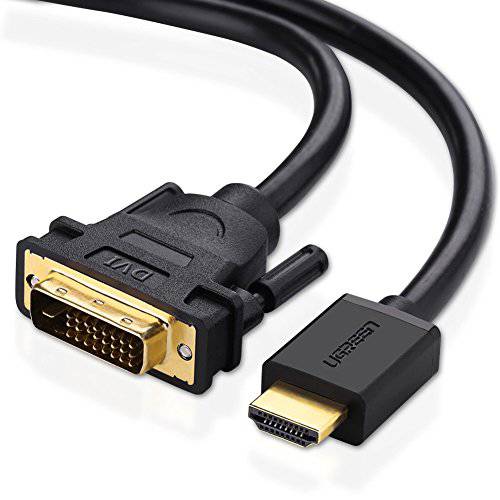 UGREEN HDMI to DVI 케이블 양 방향지향성 DVI-D 24+ 1 Male to HDMI Male 고속 변환기 케이블 1080P Full HD 호환가능한 for 라즈베리 Pi, Roku, 엑스박스 One, PS4 PS3, 그래픽 Card,  닌텐도스위치, 3FT