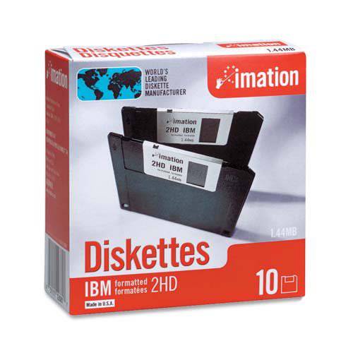 Imation - 3-1/ 2 Diskettes, Formatted, PC Format, 1.44MB, DS-HD