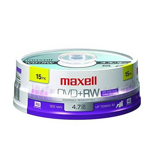 Maxell 634046 재기록가능 레코딩 Format Superior 보관 수명 4.7Gb DVD+ RW Disc 보관 and 캡쳐 고 용량 Files