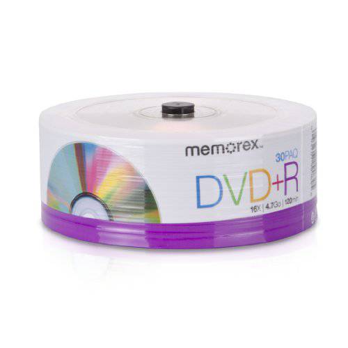 Memorex 32020030154 DVD+ R 16x Eco Spindle Base, 30 Pack