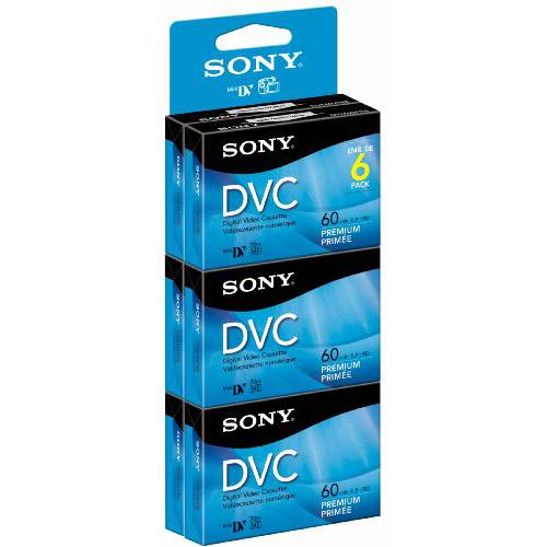 Sony DVM60PRR/ 6C 6-Pack 60-Minute 프리미엄 DVC Hangtab