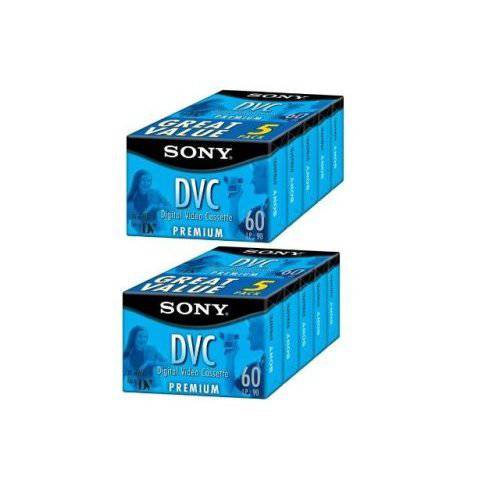 소니 DVC60PRL 미니 DV 테이프 60min 프리미엄 데이터 카트리지 10 Packs