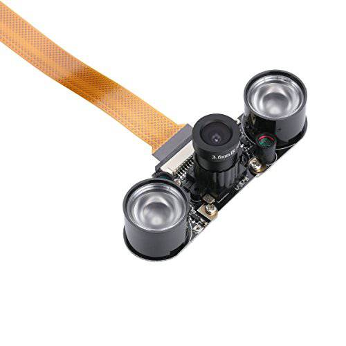 Unistorm 라즈베리 파이 Zero W 카메라 모듈 나이트 비전 with 3.6mm 조절가능 Focal Length 2pcs IR 센서 LED 가벼운 라즈베리 파이 Zero 조절가능 카메라