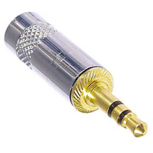REAN NYS231G 3-Pole 3.5 mm Plug, 메탈 Handle,  금도금 Contacts