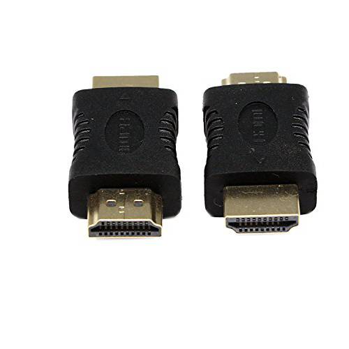 HDMI Male to Male 변환기, SinLoon 19 핀 HDMI Male Type A to HDMI Male Type A M/ M 연장 변환기 컨버터 연장기,커플러 커넥터 for HDTV(2-Pack, Gold Plated)