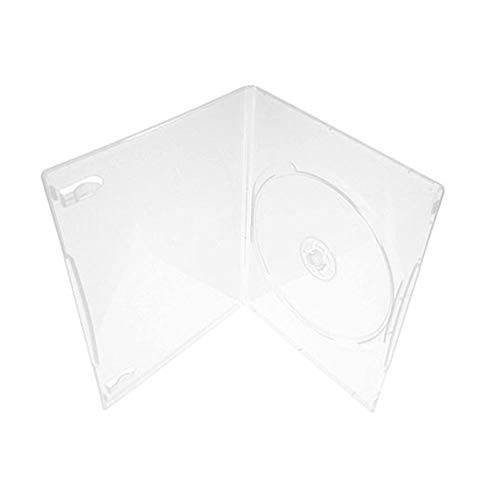 Maxtek 7mm 슬림 Clear Single CD/ DVD 케이스, 100 Pieces Pack.
