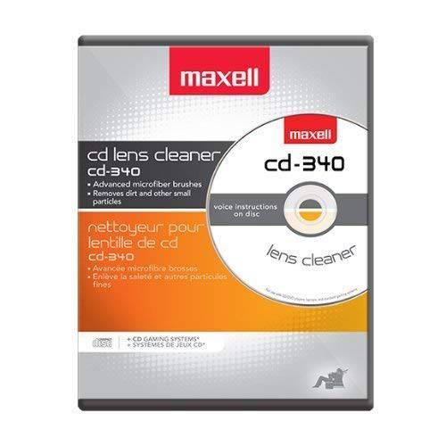 Maxell 안전 and 효과적인 Feature CD 클리너 CD 플레이어 and 게임 스테이션 소형, 콤팩트 디스크 클리너 CD-340 190048 CD CD-ROM 레이저 렌즈 클리너