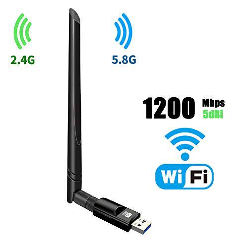 USB 와이파이 어댑터 1200Mbps USB 3.0 와이파이 동글