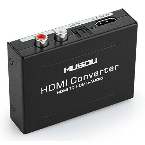 Musou 1080P HDMI 오디오 출력 HDMI to HDMI Optical ToslinkSPDIF RCA L R 스테레오 아날로그 출력 영상 오디오 분배기 컨버터