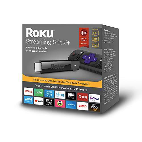 Roku TV스틱 넓은 범위 무선 and Voice 리모컨, 리모컨키 ROKU 스트리밍 스틱