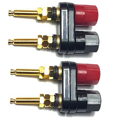CESS 이중 바인딩 포스트 터미널 - Amplifier/ Speaker/ 파워 케이블 커넥터 - 바나나 Jack 소켓 - 길이 2.3 (2 Pack)