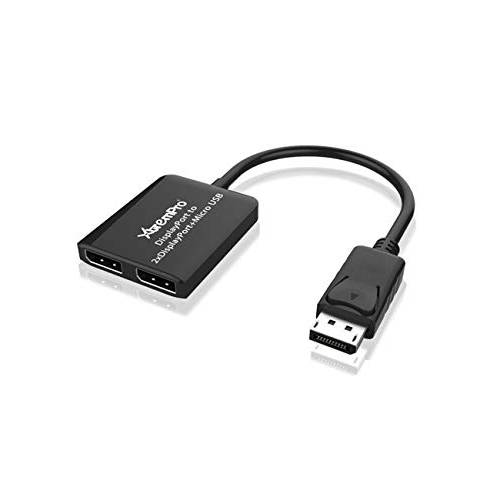 XtremPro 2 포트 DisplayPort,DP MST 허브 분배기 지원 HDCP, SST, and Extended MST, 3840x2160P@30Hz - 블랙 (61072)