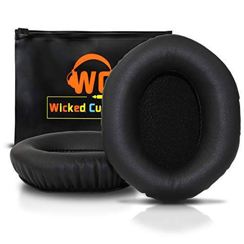 WC Wicked 이어패드 교체용 XL 이어 패드 Vmoda 헤드폰, 헤드셋 - 호환가능한 Vmoda M100&  크로스페이드 Series | 업그레이드된 Durabiliy and 업그레이드된 메모리폼&  편안한 | 블랙