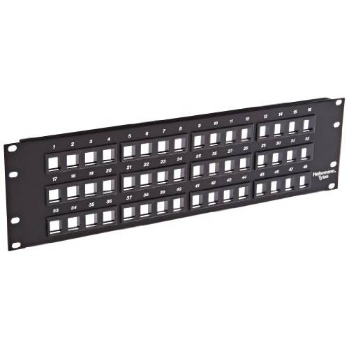 Hellermann Tyton P108-48-MOD Modular 패치 Panel 48 Port, 3U, Steel, 블랙