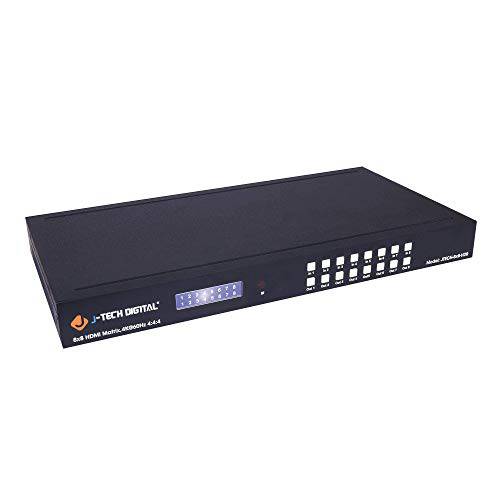 J-Tech 디지털 8x8 HDMI Matrix 변환기 HDMI 2.0 HDR 4K@60Hz YUV 4:4:4, HDCP 2.2/ 1.4, 18Gbps, EDID, IP/ 랜포트 Control, Control4 드라이버 [JTECH-8x8-H20]
