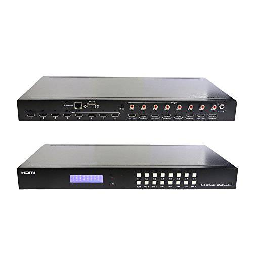 J-Tech 디지털 8X8 HDMI Matrix 변환기 4K@60Hz 4:4:4 울트라 HDHDMI 2.0 support HDCP 2.2/ 1.4, EDID, DTS, Dolby HD, Control4 드라이버 [JTECH-8X8-H20]