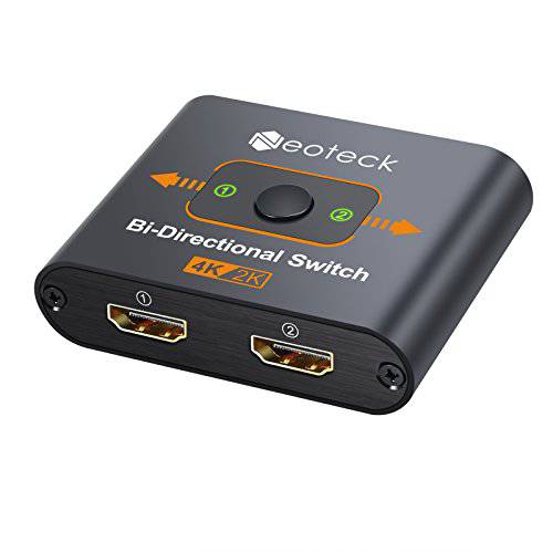 Neoteck 4K@60Hz HDMI분배기, 모니터분배기 2 in 1 Out 선택형 HDMI Switch with 엑스트라 USB 파워 케이블 More Stable for 파이어 TV ROKU PS3 PS4 애플 TV HDTV Blu-Ray DVD Satellite 엑스박스