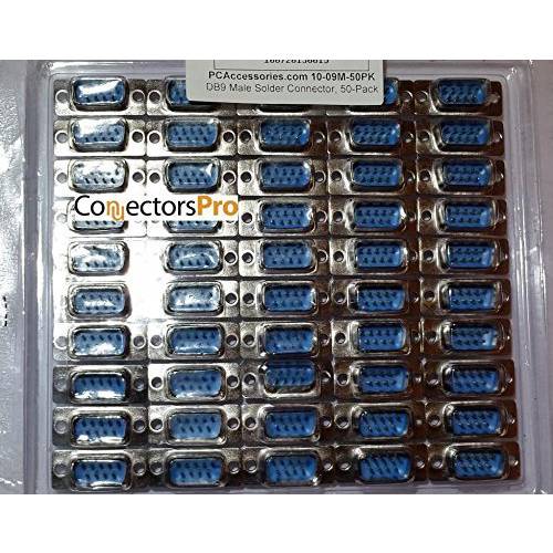 PC Accessories - DB9 Male D-Sub Solder Type Connector, 50-Pack