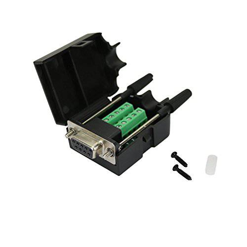 Twinkle Bay DB9 커넥터 to Wiring 터미널 RS232 Serial Port Breakout 보드 무납땜 (Female 변환기 with Case)