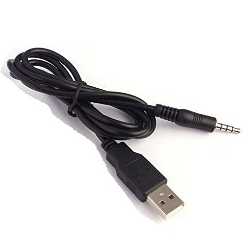 3.5mm Male AUX 오디오 차량용 스테레오 Jack 케이블s to USB 2.0 Male 충전 케이블 변환기 Cord, USB 연결 Kit, for Music Player, Black, 3Feet