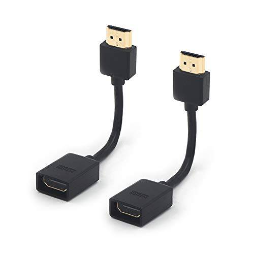 VCE 2-Pack HDMI Male to Female Swivel 변환기 HDMI 연장 금 도금 컨버터 구글 Chrome cast Roku TV스틱 for