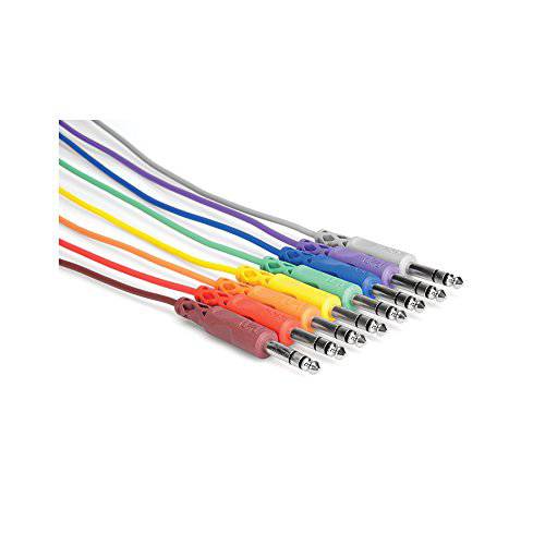 Hosa CSS-845 18-inch 1/ 4 TRS 밸런스 패치 Cables 8-Pack