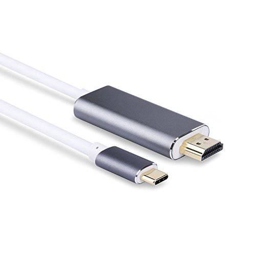 USB-C to HDMI 케이블 15ft/ 4.5m(Thunderbolt 3 Compatible, HecToo USB-C HDMI 4K 60Hz 케이블 for 삼성 갤럭시 S8/ S8 Plus, 2017/ 2016 맥북 Pro, 2015 맥북