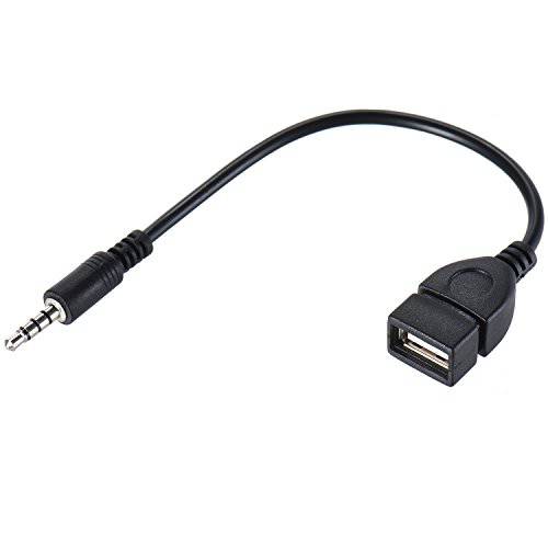 Warmstor 3.5mm (1/ 8 inch) AUX 오디오 Plug Male to USB 2.0 Female OTG 변환기 컨버터 케이블 for 플레이 Music with U-Disk in Your Car…