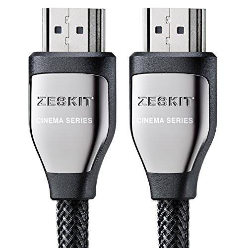 Zeskit HDMI 케이블 3ft/ 1m (4K 60Hz HDR UHD 4:4:4 HDCP 2.2) HDMI 2.0 고속 18Gbps - 3D ARC 랜포트 2160p 1080p - 호환 with 삼성 엑스박스 플레이스테이션 PS3 PS4 nVidia 애플 TV 파이어 TV 넷플릭스