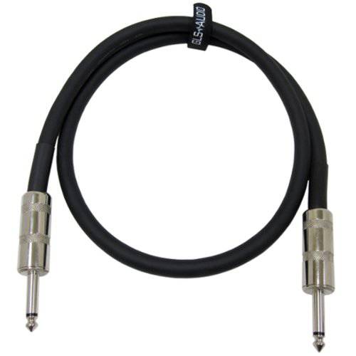 GLS 오디오 3 Feet 스피커 케이블 12AWG patch Cords - 3 ft 1 4 to 1 4 프로페셔널 스피커 케이블 Black 12 Gauge Wire - 프로 3’ Phono 6.3mm Cord 12G - Single