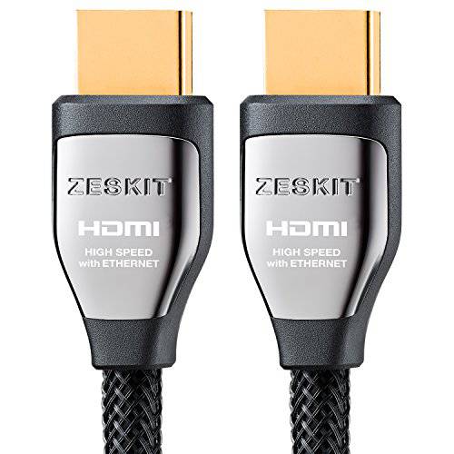 HDMI 케이블 10ft 3m Cinema 플러스 28AWG 4K 60Hz HDR 4:4:4 HDCP 2.2 - Exceed HDMI 2.0 고속 22.28 Gbps - 호환 Xbox PS3 PS4 프로 Nvidia AMD 애플 TV 4K Fire 넷플릭스 LG 소니 삼성 with