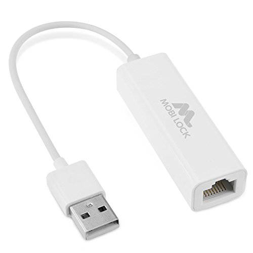 Mobi Lock - USB 랜포트 LAN 네트워크 어댑터 호환 맥북 Air 맥북 프로 iMac 노트북 컴퓨터 and All USB 2.0 Compatible Devices Including 윈도우 10 8.1 8 7 Vista XP for