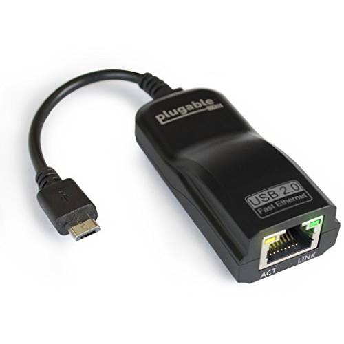 Plugable USB 2.0 OTG Micro-B to 100Mbps 고속 랜포트 호환 윈도우 태블릿 Raspberry Pi Zero and Some Android Devices ASIX AX88772A chipset. with