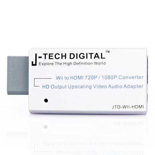 J-Tech 디지털 JTD-WII-HDMI Wii to HDMI 720P/ 1080P 컨버터 HD Output Upscaling Video/ 오디오 변환기