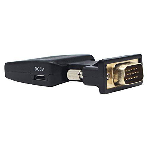 VGA to HDMI 컨버터 1080 P VGA to HDMI 변환기 with 영상 1080P for PC 노트북 to HDTV 프로젝터 with 오디오 케이블 and USB 케이블