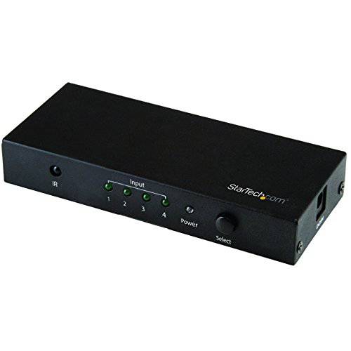 StarTech.com HDMI 2.0 스위치 - 4 포트 - 4K 60Hz - HDMI 자동 영상 스위치 박스 - 다중 포트 허브 w/ 1 인 4 Out Functionality (VS421HD20)