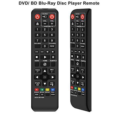 Gvirtue AK59-00149A 원격 교체용 for 삼성 DVD BD Blu-Ray Disc 플레이어 Remote, 사용가능한 BDF5100/ ZA BD-ES5300 BD-FM51 BD-FM57C BD-H5100 BD-H5900 BD-HM51 BD-HM59 BD-J5100 BD-J5700 BD-J5900