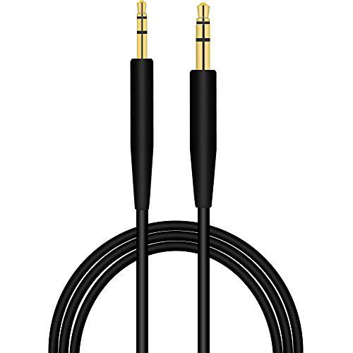 교체용 오디오 케이블 케이블 와이어 호환가능한 Bose On-Ear 2/ OE2/ OE2i/ QC25/ QC35/ Soundlink/ SoundTrue 헤드폰,헤드셋 (Black)