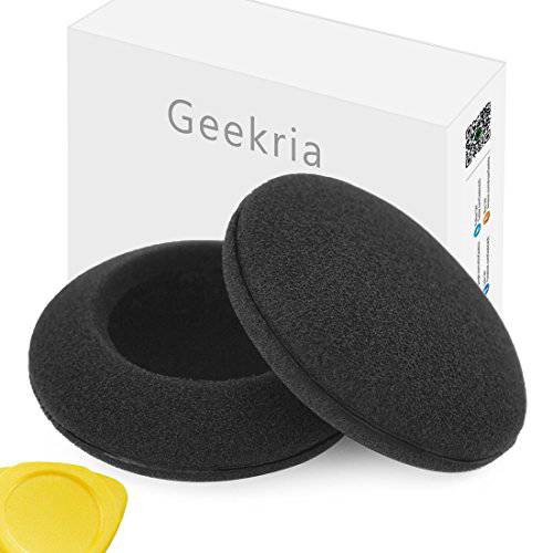 Geekria 이어패드 for Sennheiser PX100, PX80, PC131, Koss SP PP 헤드폰,헤드셋 교체용 귀 Pad/ 귀 Cushion/ 귀 Cups/ 귀 Cover/ 이어패드 리페어 부속 (Black)