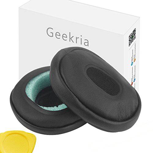 Geekria 이어패드 for 소니 Mdr-Nc40 헤드폰 교체용 귀 Pad/ 귀 Cushion/ 귀 Cups/ 귀 Cover/ 이어패드 리페어 부속 (Black)