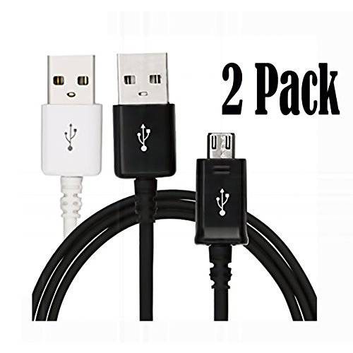 [2-Pack]Micro USB Cables, 3.2 FT iBarbe  안드로이드 고속충전기 Data 코드 케이블, 하이 스피드 2.0 USB 동기화 충전 for 삼성 S6/ S6 엣지, S7/ S7 엣지, 넥서스, LG, 태블릿, MP3 and More(Black+ 화이트)