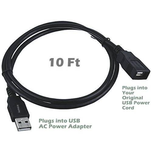 Plus10 Adds 10ft to Your Existing 전자제품 USB 파워 케이블, 연장 파워 케이블 케이블 for Roku, 크롬캐스트 Steaming Sticks, Wyze, Arlo, Tablets,  스마트폰&  다른 USB-Powered 전자제품 디바이스