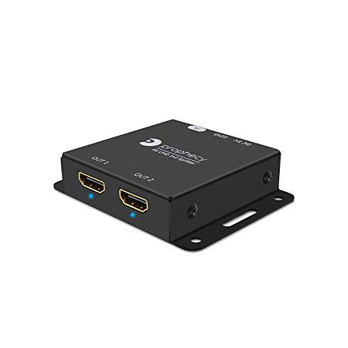 gofanco Prophecy 1x2 HDMI 2.0 분배기 4K 60Hz HDR 컴팩트 USB 전원 오토 Scaling 벽면 마운트, YUV 4:4:4, 3D, HDMI 2.0a, HDCP 2.2, EDID, 18Gbps, 로우 열, 2 포트 1 in 2 Out (PRO-HDRsplit2P-LT)
