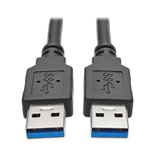 Tripp Lite 3 ft. USB 3.0 초고속 (A/ A) 케이블 (M/ M), 28/ 24 AWG, 5 Gbps, USB Type-A to Type-A, 블랙 (U320-003-BK)