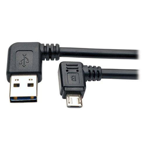 TRIPP LITE 양면 USB 충전 케이블 Left 우 A to 우 5-Pin 마이크 B (UR05C-003-RARB)